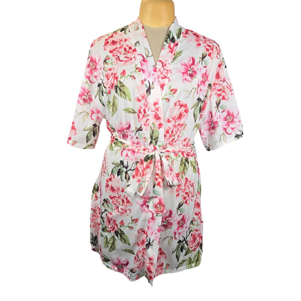 Show me your MuMu Floral Kimono Robe OS Cover Up Feminine Vacation Coquette - Picture 1 of 10